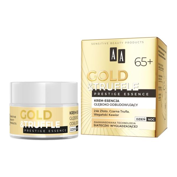 Aa gold & truffles prestige essence 65+ głęboko odbudowujący krem-esencja 50ml