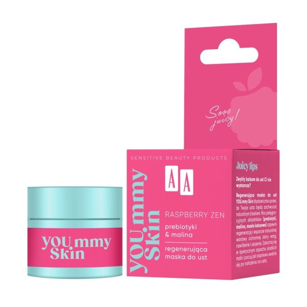 Aa you.mmy skin raspberry zen regenerująca maska do ust 10g