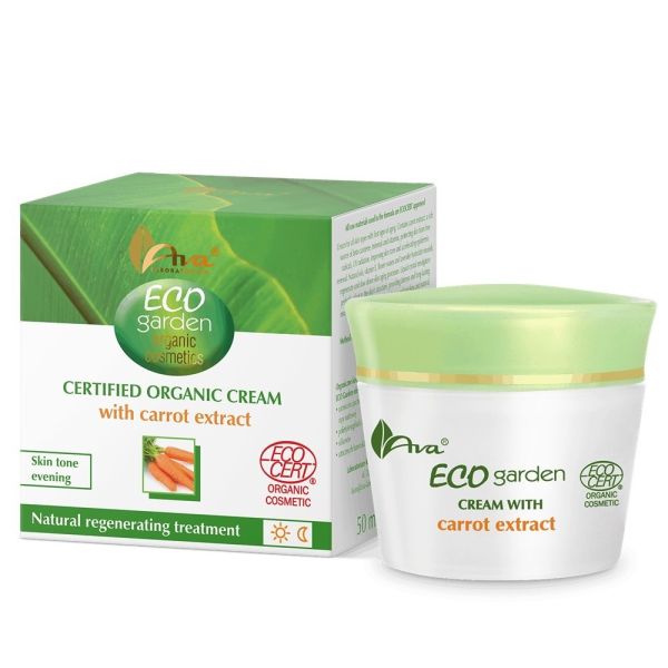 Ava laboratorium eco garden certyfikowany organiczny krem z ekstraktem z marchwi 30+ 50ml