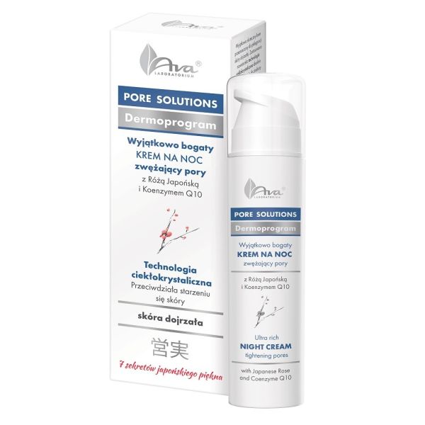 Ava laboratorium pore solutions wyjątkowo bogaty krem na noc zwężający pory 50ml