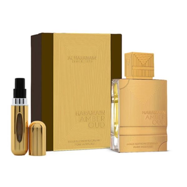 Al haramain amber oud gold edition extreme zestaw woda perfumowana spray 200ml + woda perfumowana spray 10ml