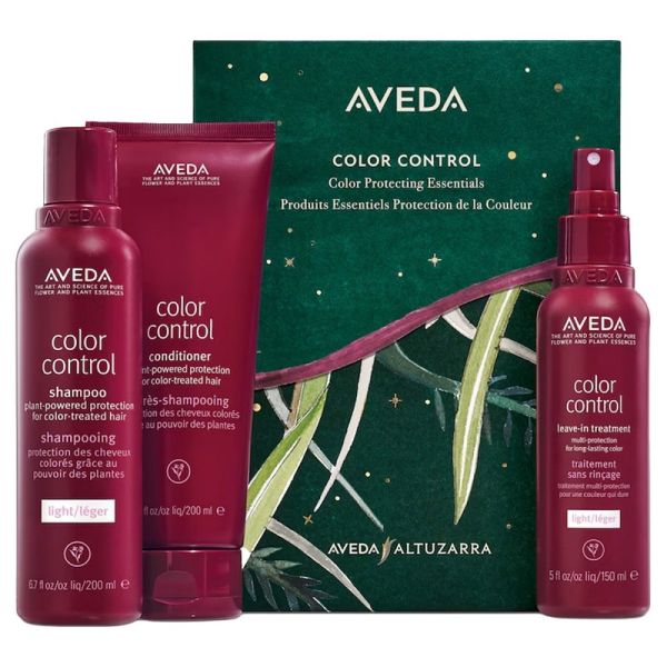 Aveda color control zestaw lekki szampon do włosów 200ml + odżywka do włosów 200ml + odżywka bez spłukiwania 150ml