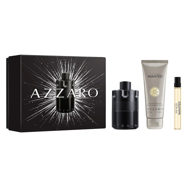 Azzaro the most wanted intense zestaw woda perfumowana spray 100ml + woda perfumowana spray 10ml + żel pod prysznic 75ml