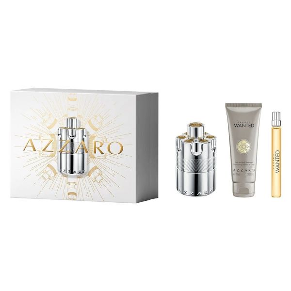 Azzaro wanted zestaw woda perfumowana spray 100ml + woda perfumowana spray 10ml + żel pod prysznic 75ml