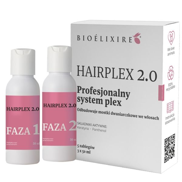 Bioelixire hairplex 2.0 profesjonalny zabieg odbudowujący włosy zniszczone zabiegami chemicznymi 150ml