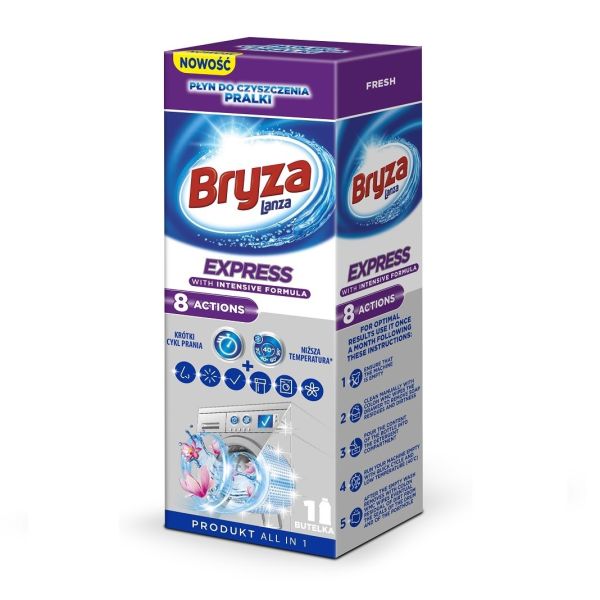 Bryza lanza express 8 action fresh płyn do czyszczenia pralki 250ml