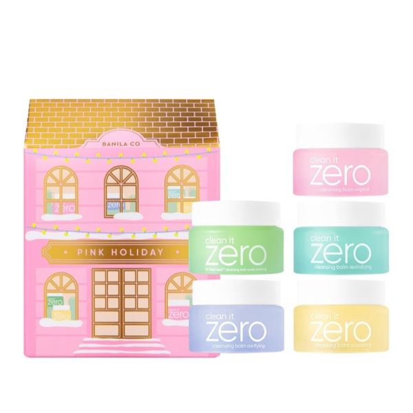 Banila co clean it zero pink wonderland zestaw oczyszczających balsamów do twarzy 5x7ml