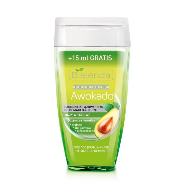 Bielenda bouquet nature awokado łagodny 2-fazowy płyn do demakijażu oczu 140ml