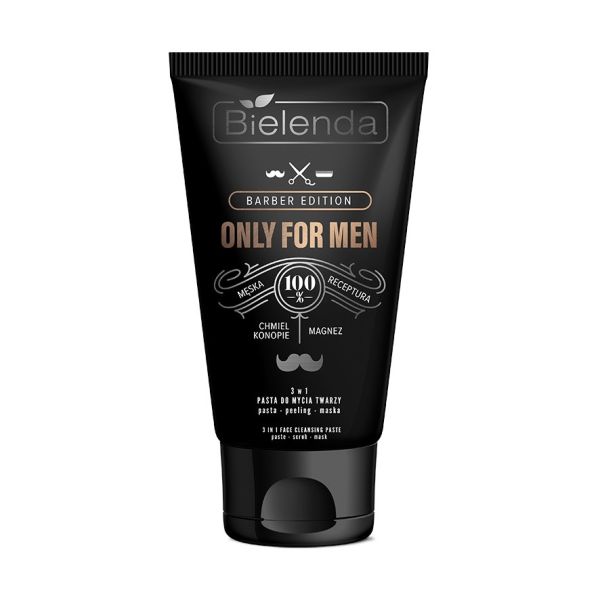 Bielenda only for men barber edition pasta do mycia twarzy 3w1 pasta-peeling-maska 150g