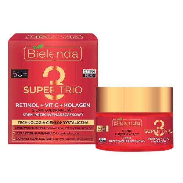 Bielenda super trio silnie ujędrniający krem przeciwzmarszczkowy 50+ 50ml