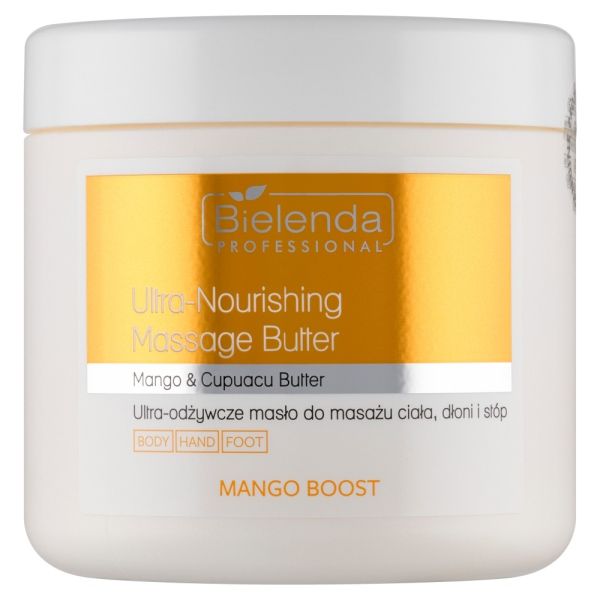 Bielenda professional mango boost ultra-odżywcze masło do masażu ciała dłoni i stóp 500ml