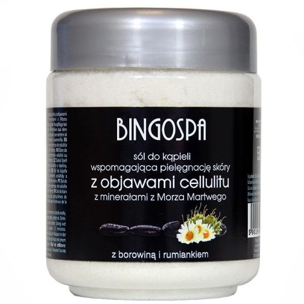 Bingospa antycellulitowa sól do kąpieli z minerałami z morza martwego i borowiną 550g