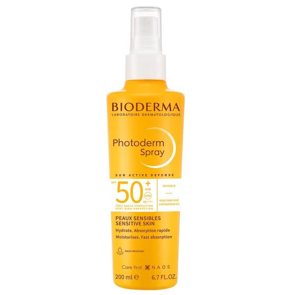 Bioderma photoderm spray spf50+ lekki spray do ciała 200ml