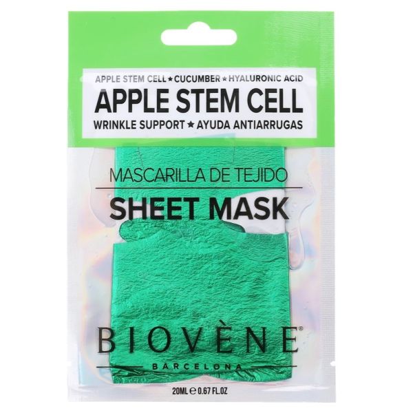 Biovene apple stem cell wrinkle-support maska w płachcie z komórkami macierzystymi jabłek i kwasem hialuronowym 20ml