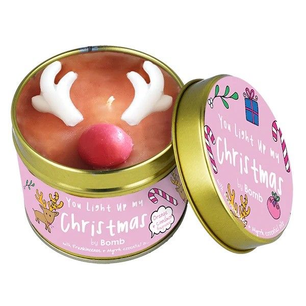 Bomb cosmetics świeca zapachowa w puszce you light up my christmas 237g