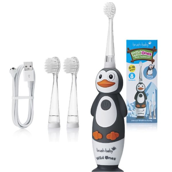 Brush-baby wildones szczoteczka soniczna dla dzieci 0-10l penguin