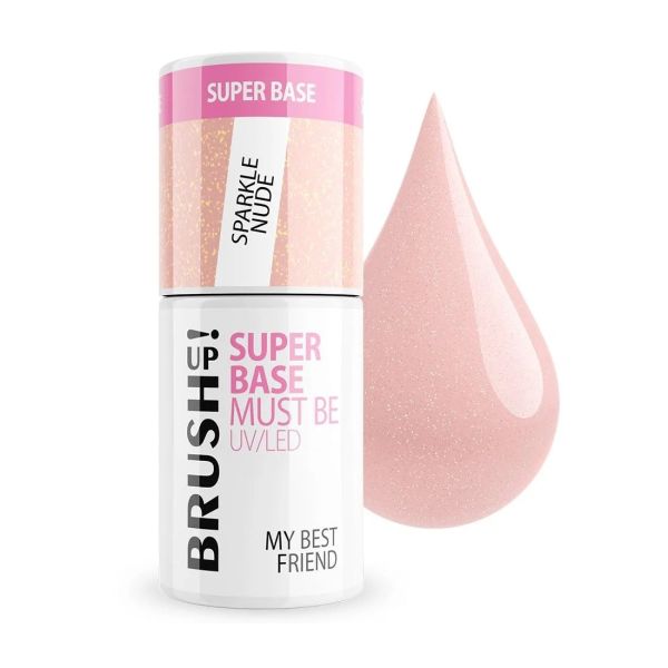 Brushup! super base baza hybrydowa do paznokci sparkle nude 5g