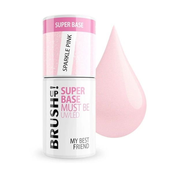 Brushup! super base baza hybrydowa do paznokci sparkle pink 5g