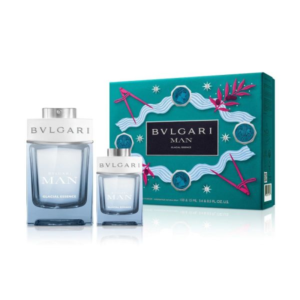 Bvlgari man glacial essence zestaw woda perfumowana spray 100ml + woda perfumowana spray 15ml