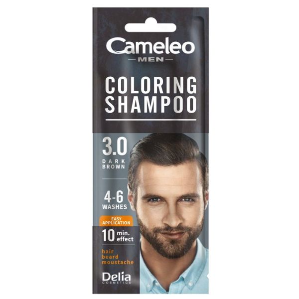 Cameleo men coloring shampoo szamponetka koloryzująca dla mężczyzn 3.0 ciemny brąz 15ml