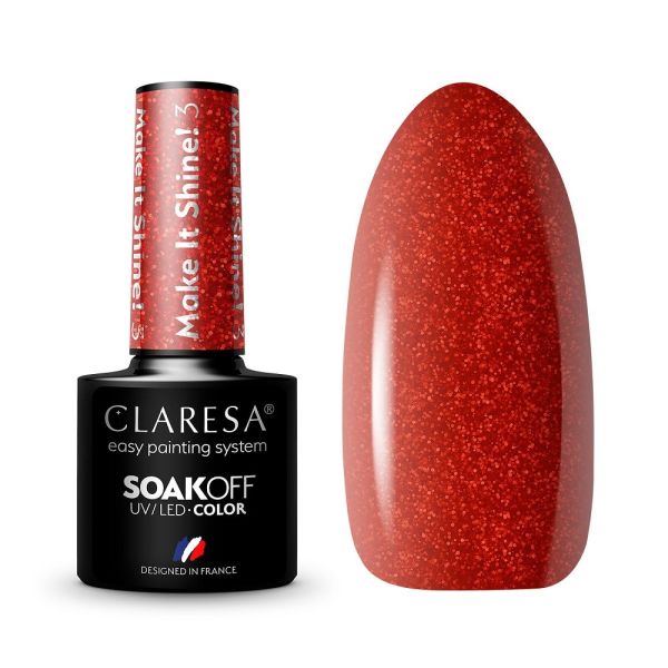 Claresa soak off uv/led make it shine! lakier hybrydowy 3 5g