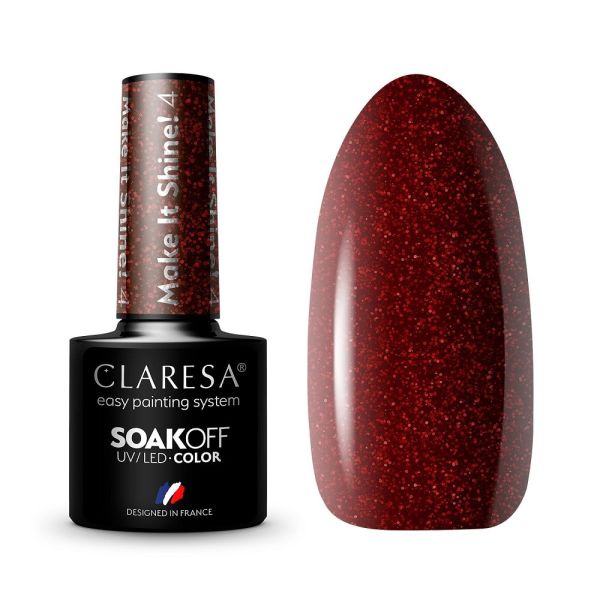 Claresa soak off uv/led make it shine! lakier hybrydowy 4 5g