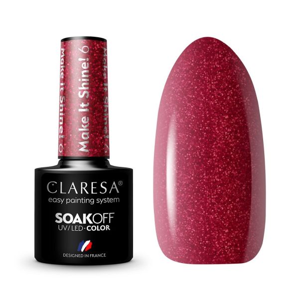 Claresa soak off uv/led make it shine! lakier hybrydowy 6 5g