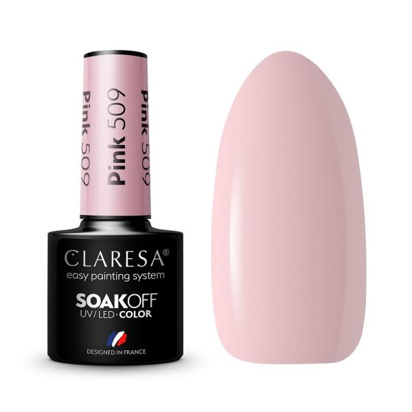 Claresa soak off uv/led pink lakier hybrydowy 509 5g