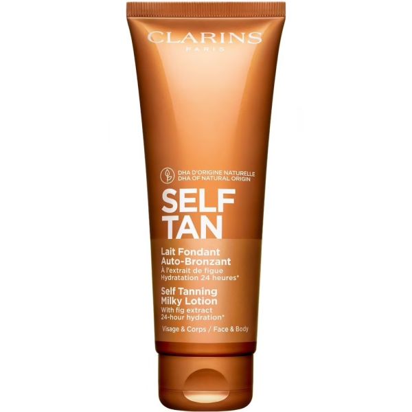 Clarins self tan self tanning milky lotion mleczny samoopalający balsam do twarzy i ciała 125ml