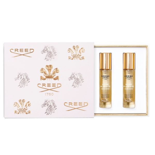 Creed women's fragrance zestaw aventus for her woda perfumowana 10ml + wind flowers woda perfumowana 10ml + love in white woda perfumowana 10ml