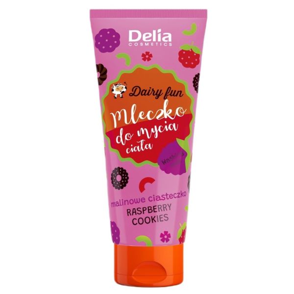 Delia dairy fun mleczko do mycia ciała malinowe ciasteczko 200ml