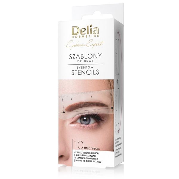 Delia eyebrow expert szablony do brwi 10szt