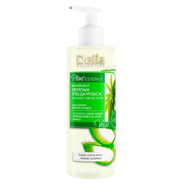 Delia plant essence regenerująca emulsja do mycia twarzy i okolic oczu 200ml