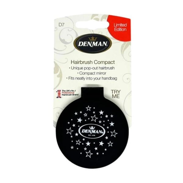 Denman d07 compact popper kompaktowa szczotka do włosów black