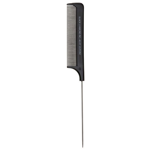 Denman dc06 carbon pointed comb pin tail grzebień do włosów black