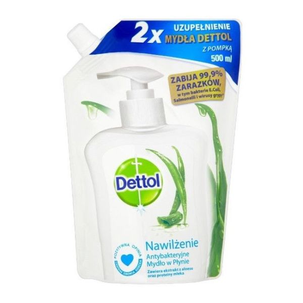 Dettol antybakteryjne mydło do rąk uzupełnienie delikatny aloes 500ml