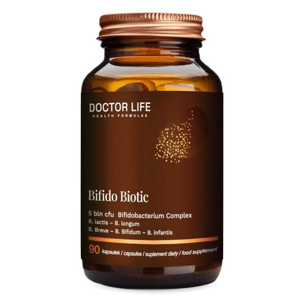 Doctor life bifido biotic wsparcie mikrobioty jelitowej suplement diety 90 kapsułek