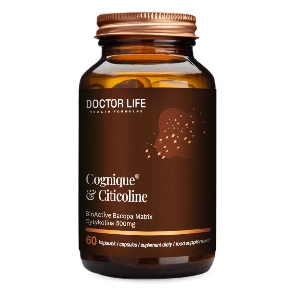 Doctor life cognique&citicoline cytykolina 500mg suplement diety 60 kapsułek