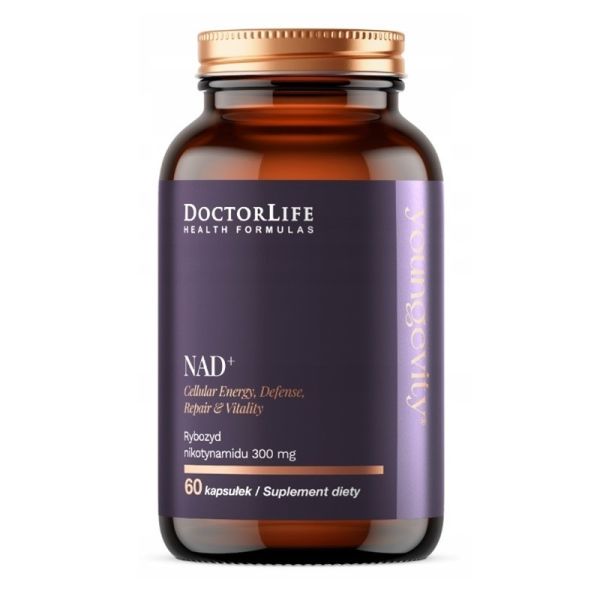 Doctor life nad+ rybozyd nikotynamidu 300mg suplement diety 60 kapsułek