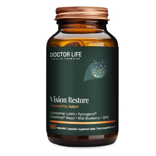 Doctor life vision restore suplement diety wspierający wzrok 60 kapsułek