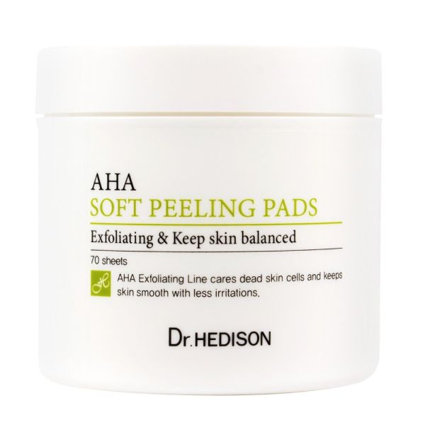 Dr.hedison aha soft peeling pads złuszczające płatki do twarzy 70szt