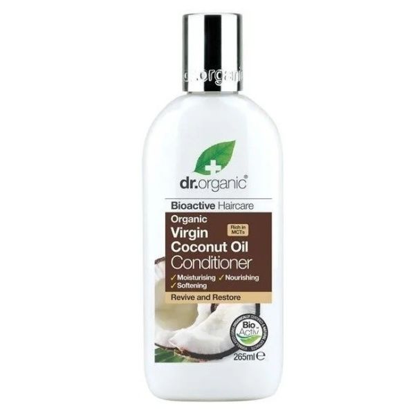 Dr.organic virgin coconut oil conditioner odżywka regenerująca do włosów kręconych i grubych 265ml