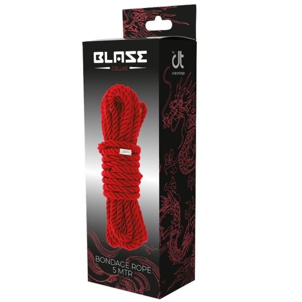 Dream toys blaze deluxe bondage rope lina do krępowania red 5m