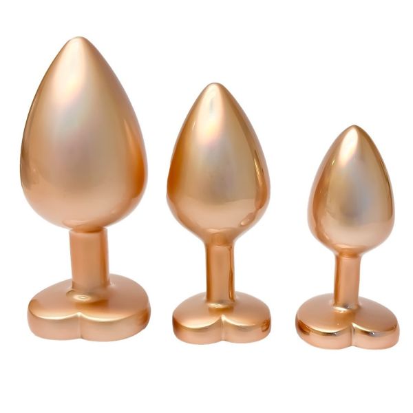 Dream toys gleaming love pearl gold plug set zestaw korków analnych 3szt