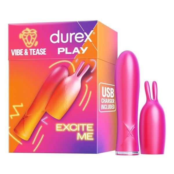 Durex play vibe & tease 2in1 wibrator ze stymulującą końcówką