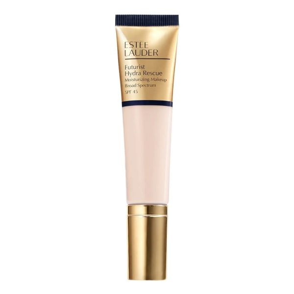 Estee lauder futurist hydra rescue moisturizing makeup spf45 długotrwały kryjący rozświetlający podkład do twarzy 1n0 porcelain 35ml