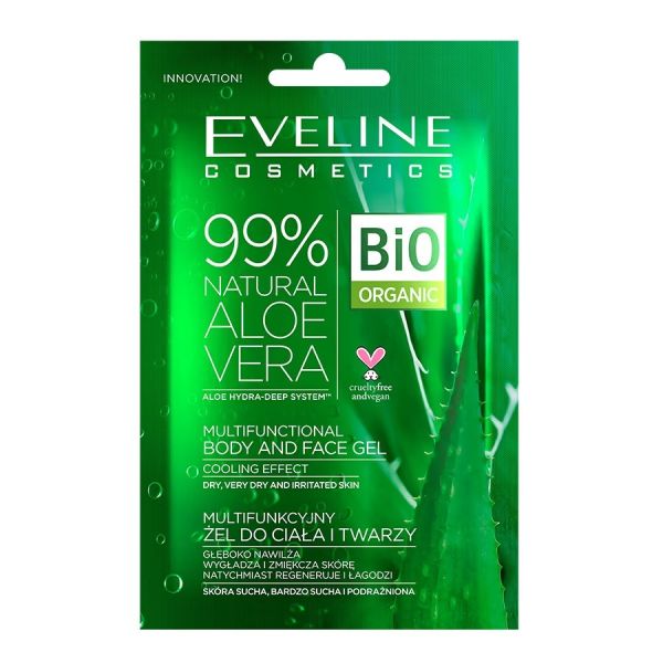 Eveline cosmetics 99% natural aloe vera gel multifunkcyjny żel do ciała i twarzy 20ml