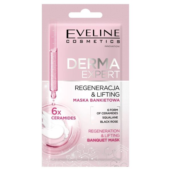 Eveline cosmetics derma expert liftingująco-regenerująca maseczka bankietowa 8ml