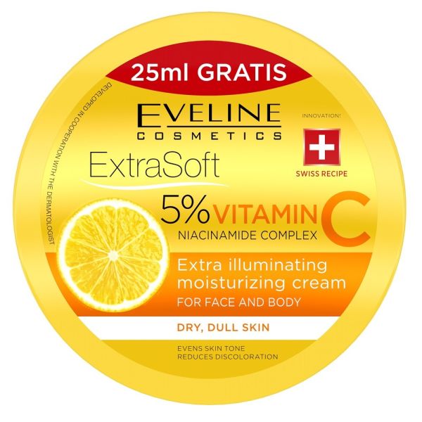 Eveline cosmetics extra soft ekstra rozświetlający krem nawilżający do twarzy i ciała 200ml