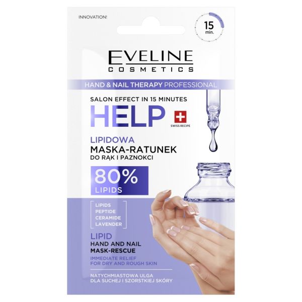 Eveline cosmetics hand & nail therapy professional lipidowa maska-ratunek do rąk i paznokci 7ml